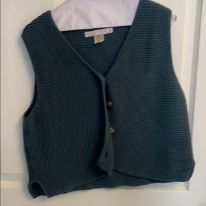 111 State vintage green knit sweater vest